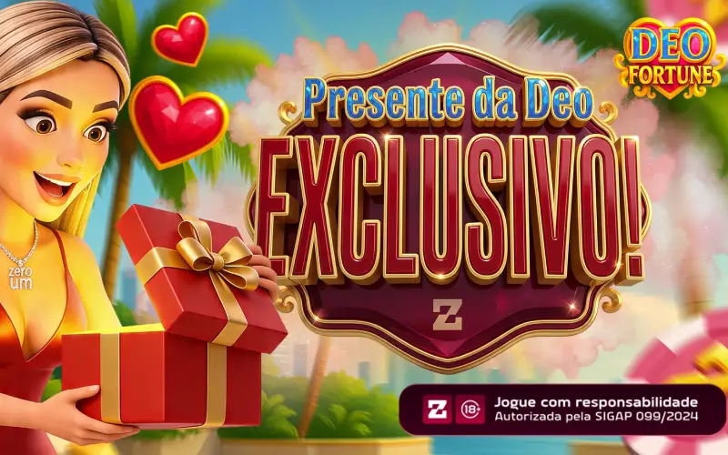 Receba o Presente Deo Fortune através do Bônus Zeroum e comece a girar os rolos agora.